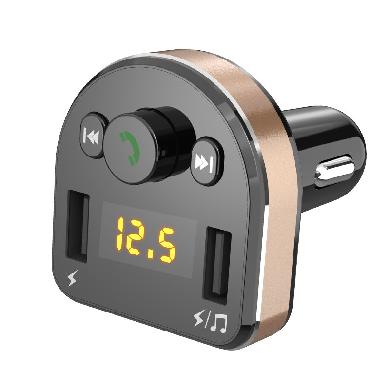DUDAO R2 Pro FM Transmitter + autós töltő 2x USB fekete termék 2. képe