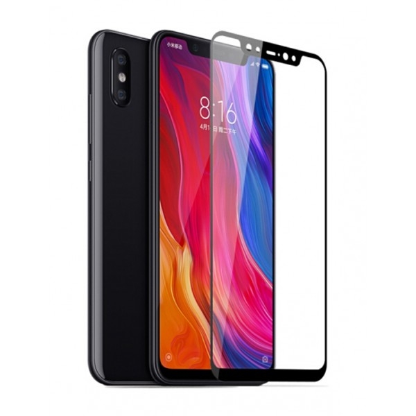 3D edzett üveg Xiaomi Mi 8 fekete termék 2. képe