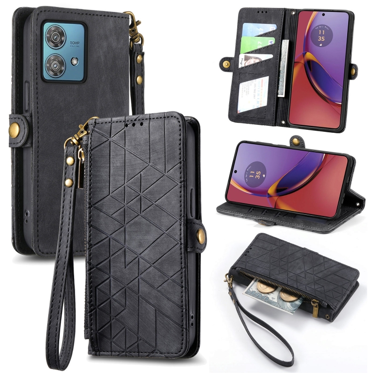 GEOM pénztárca tok Motorola Moto G84 5G fekete termék 2. képe