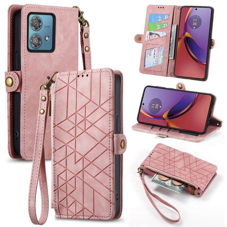 GEOM Wallet tok Motorola Moto G84 5G rózsaszín telefonhoz termék 2. képe