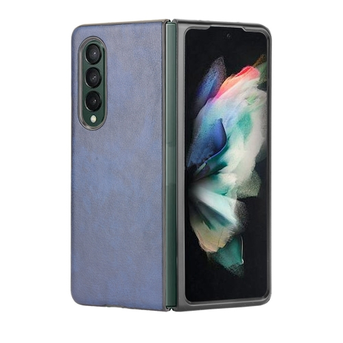 LEATHER Védőburkolat Samsung Galaxy Z Fold 3 5G kék akciós termékkép 1