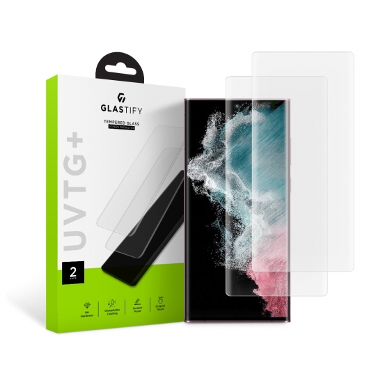 GLASTIFY UVTG+ 2x UV védőüveg Samsung Galaxy S22 Ultra 5G akciós termékkép 1