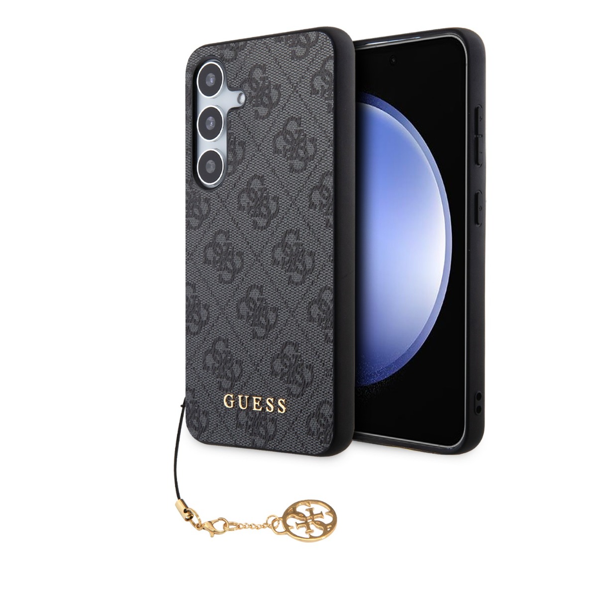 GUESS 4G Fedél medállal Samsung Galaxy S24 5G szürke akciós termékkép 1