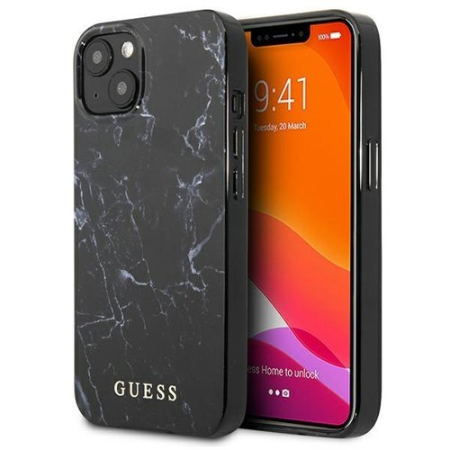 GUESS MARBLE Védőtok Apple iPhone 13 fekete akciós termékkép 1
