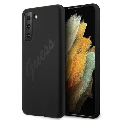 GUESS SILICONE VINTAGE tok Samsung Galaxy S21 Plus 5G fekete akciós termékkép 1