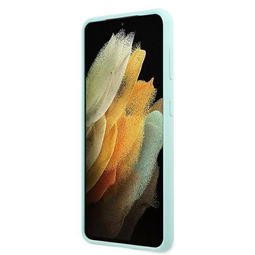 GUESS Szilikon tok Samsung Galaxy S21 Ultra 5G mentol termék 2. képe