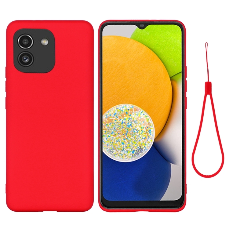 RUBBER Védőburkolat Samsung Galaxy A03 piros termék 2. képe