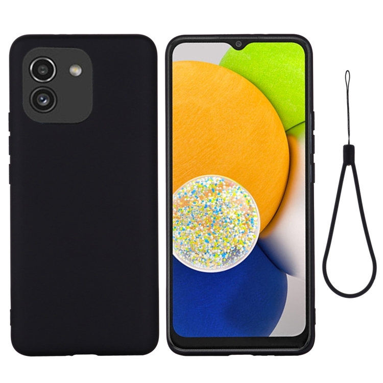 RUBBER Védőburkolat Samsung Galaxy A03 fekete termék 2. képe