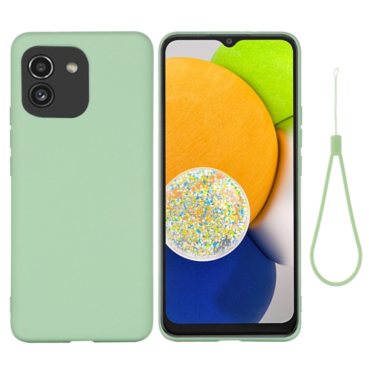 RUBBER Védőburkolat Samsung Galaxy A03 zöld akciós termékkép 1