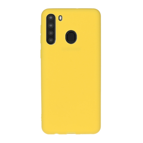 RUBBER Gumi borítás Samsung Galaxy A21 sárga akciós termékkép 1