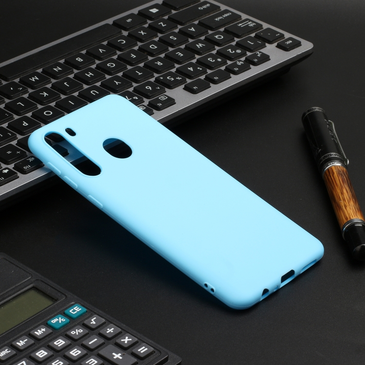 RUBBER Gumi borítás Samsung Galaxy A21 kék termék 2. képe