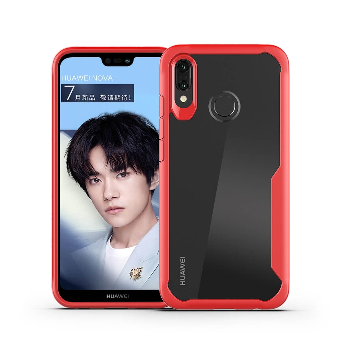FRAME Ochranný kryt Huawei Nova 3 červený akciós termékkép 1
