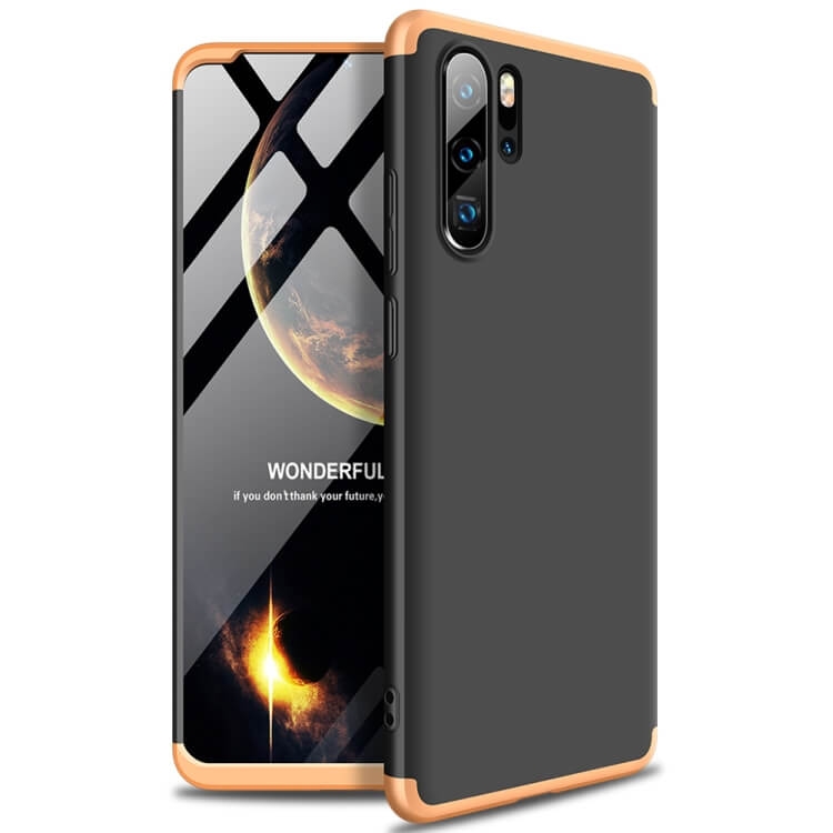 360° Ochranný kryt Huawei P30 Pro čierny-zlatý akciós termékkép 1