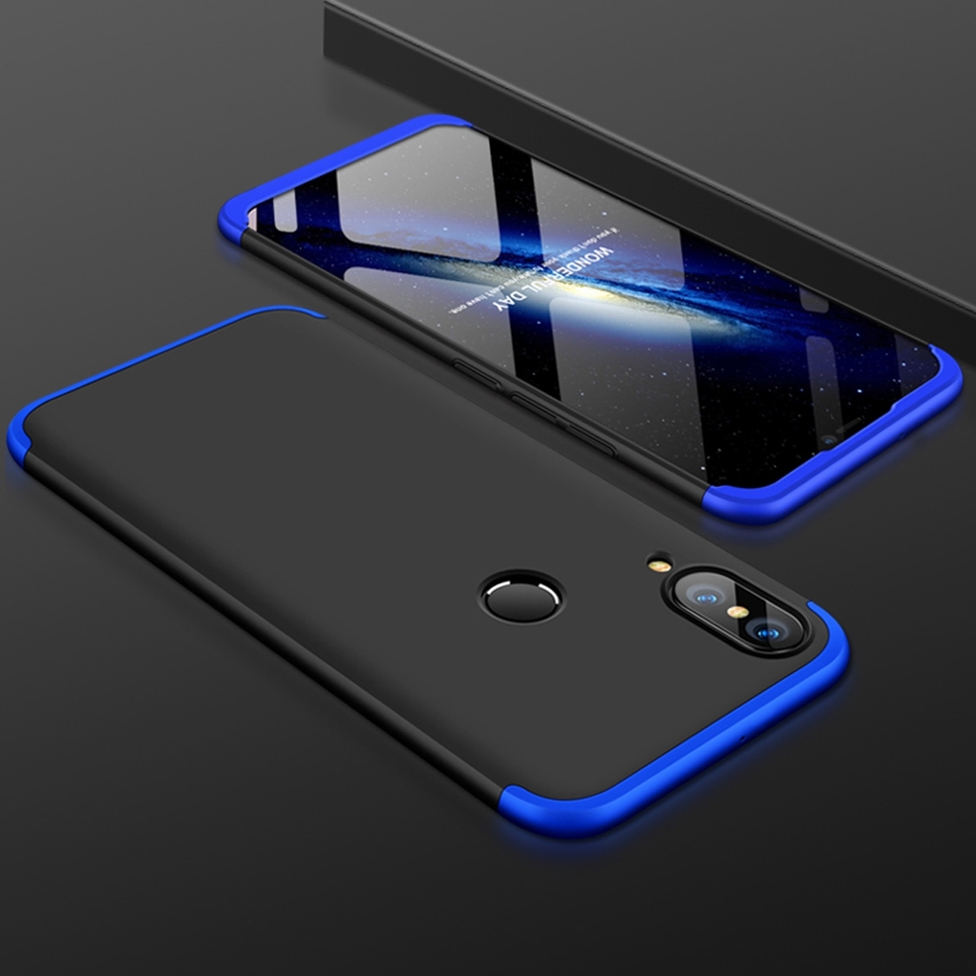 360° Ochranný obal Huawei Nova 3 čierny (modrý) termék 2. képe