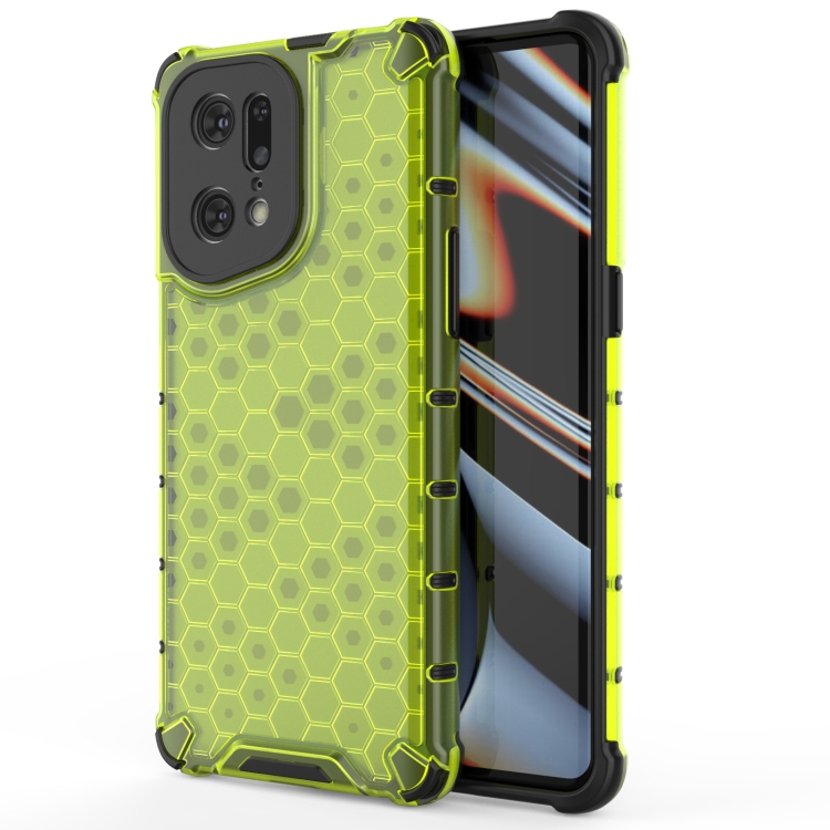 HONEYCOMB Oppo Find X5 Pro védőhuzat zöld akciós termékkép 1