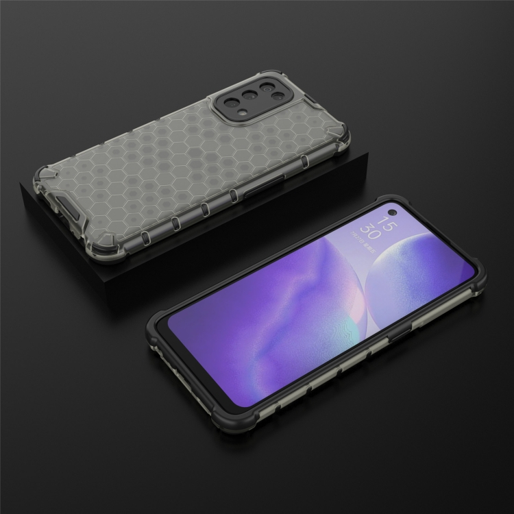 HONEYCOMB Védőburkolat Oppo Reno5 5G fekete termék 2. képe