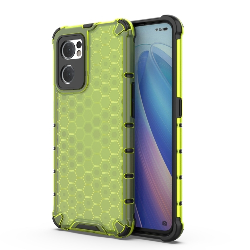 HONEYCOMB Védőburkolat Oppo Reno7 5G zöld akciós termékkép 1