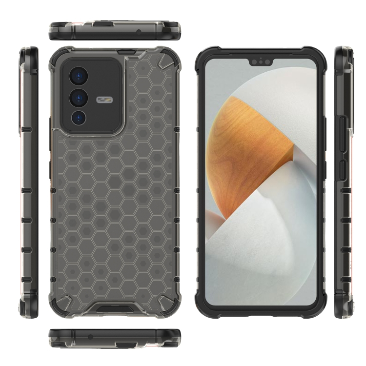 HONEYCOMB Védőburkolat Vivo V23 5G fekete termék 2. képe