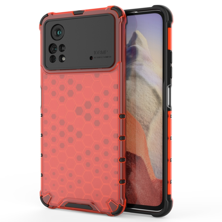 HONEYCOMB Védőburkolat Xiaomi Poco X4 Pro 5G piros akciós termékkép 1