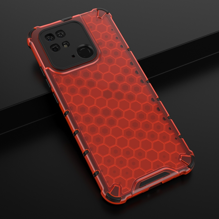 HONEYCOMB Védőburkolat Xiaomi Redmi 10C piros termék 2. képe