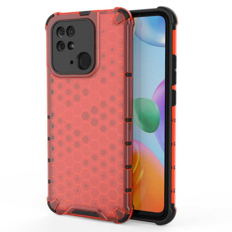 HONEYCOMB Védőburkolat Xiaomi Redmi 10C piros akciós termékkép 1