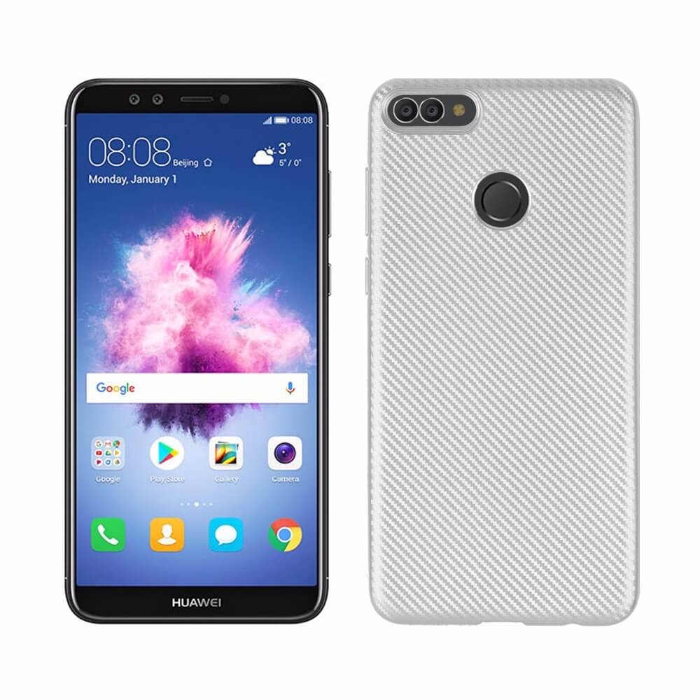 FIBER Védőburkolat Huawei Y9 2018 ezüst akciós termékkép 1