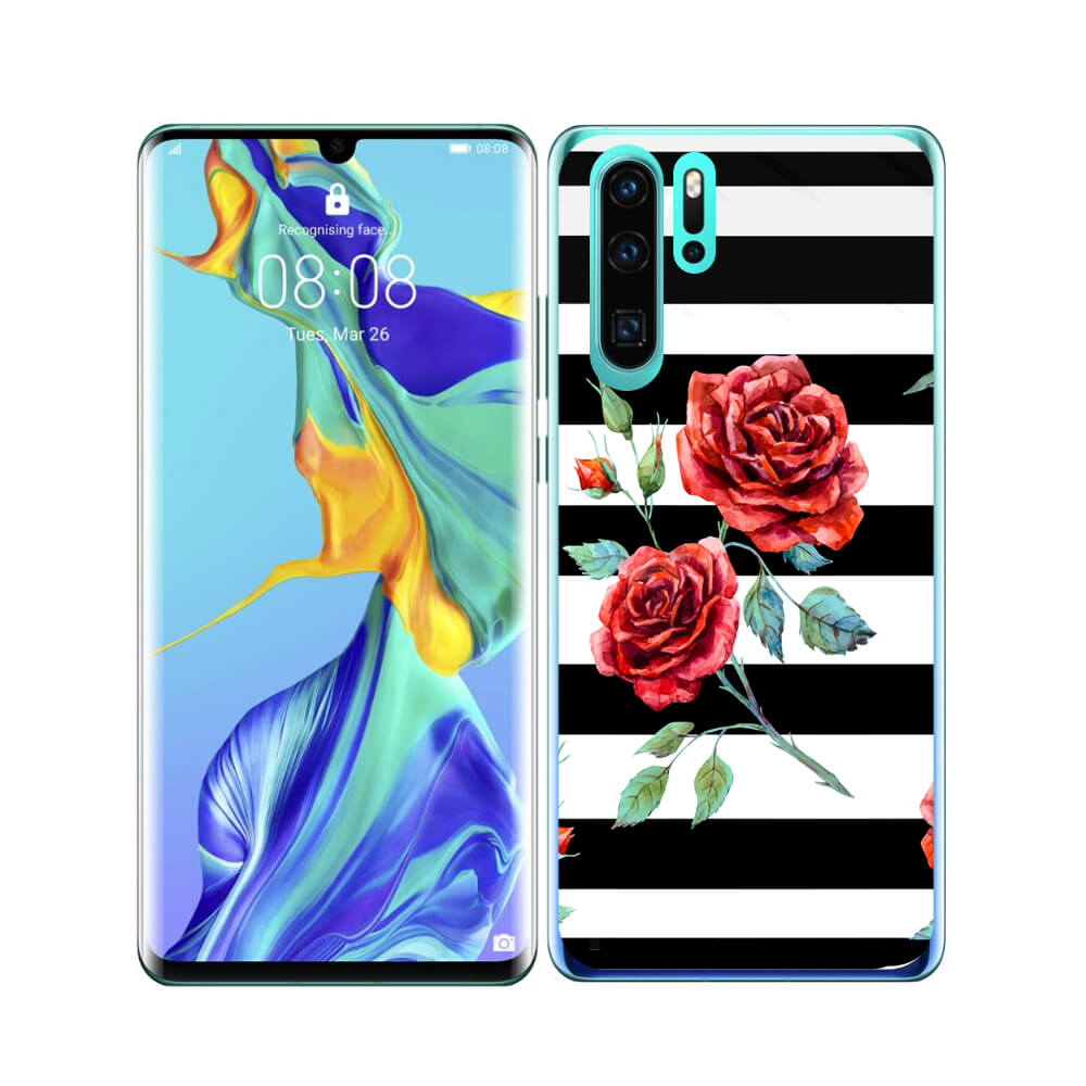 PROTEMIO MY ART Védőtok Huawei P30 Pro készülékhez BLACK - WHITE (034) akciós termékkép 1