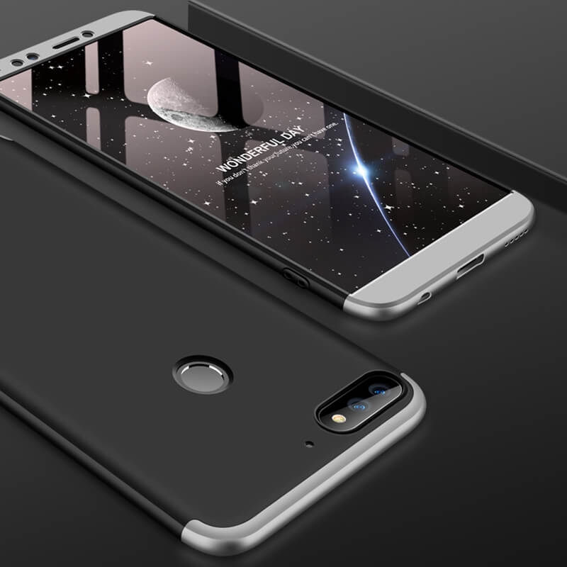 360° védőtok Huawei Y7 Prime 2018 fekete (ezüst) termék 2. képe
