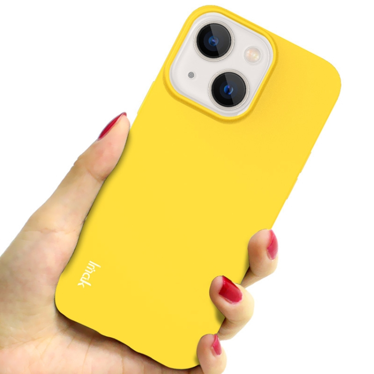 IMAK RUBBER Gumi borítás Apple iPhone 13 sárga termék 2. képe