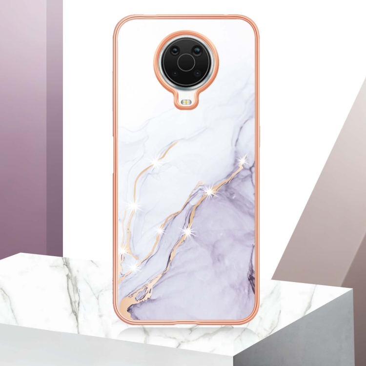 IMD MARBLE Védőburkolat Nokia G10 / G20 WHITE termék 2. képe