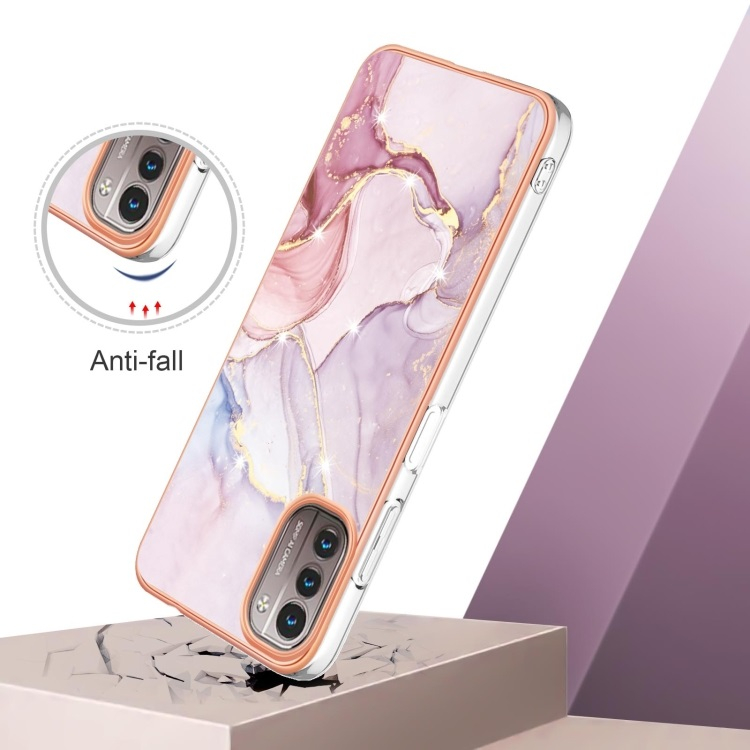 IMD MARBLE Védőburkolat Nokia G11 / G21 ROSE GOLD termék 2. képe