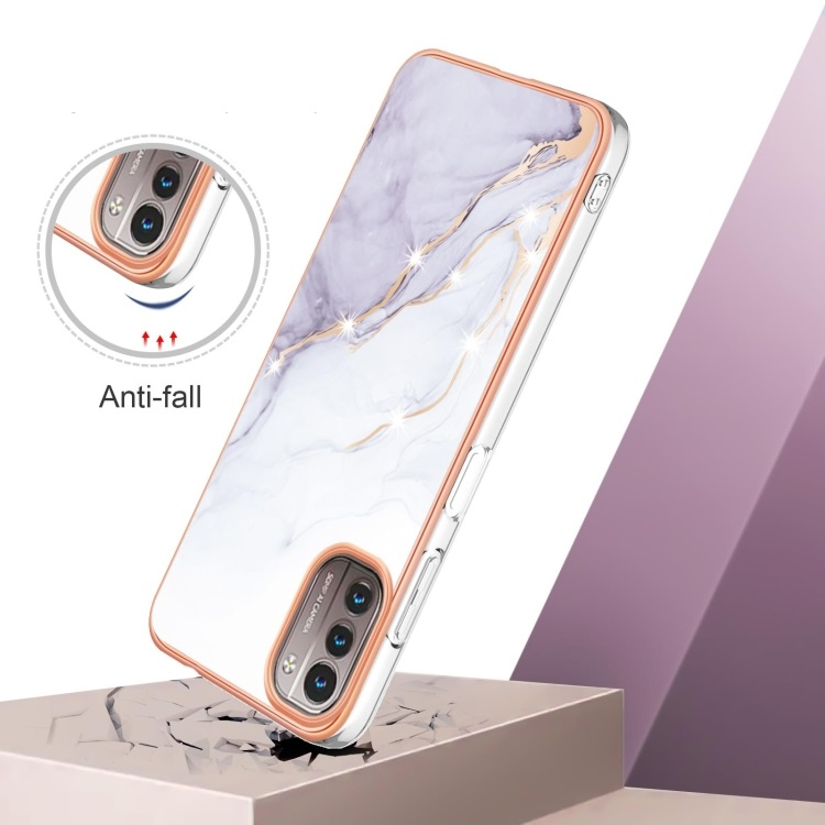 IMD MARBLE Védőburkolat Nokia G11 / G21 WHITE termék 2. képe
