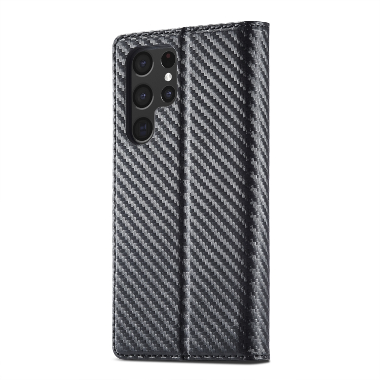 IMEEKE CARBON pénztárcavédő Samsung Galaxy S22 Ultra 5G fekete termék 2. képe