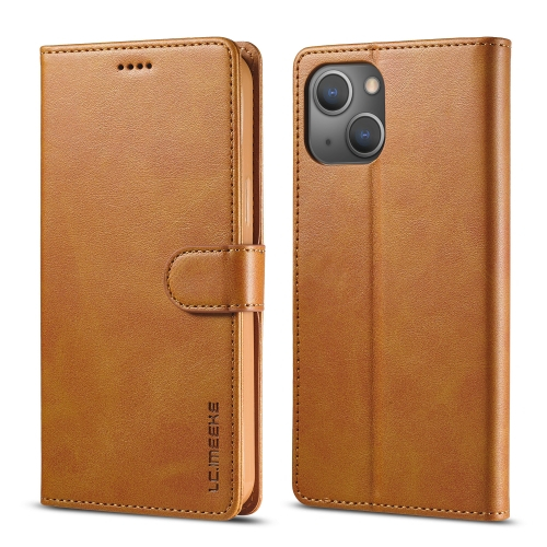 IMEEKE Wallet tok Apple iPhone 13 világosbarna akciós termékkép 1