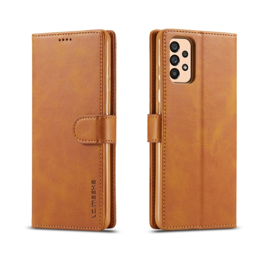 IMEEKE Wallet tok Samsung Galaxy A33 5G -hez világosbarna akciós termékkép 1