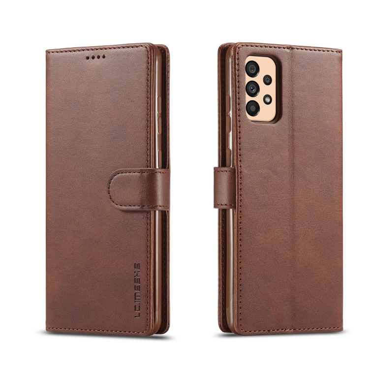 IMEEKE Wallet tok Samsung Galaxy A33 5G sötétbarna akciós termékkép 1