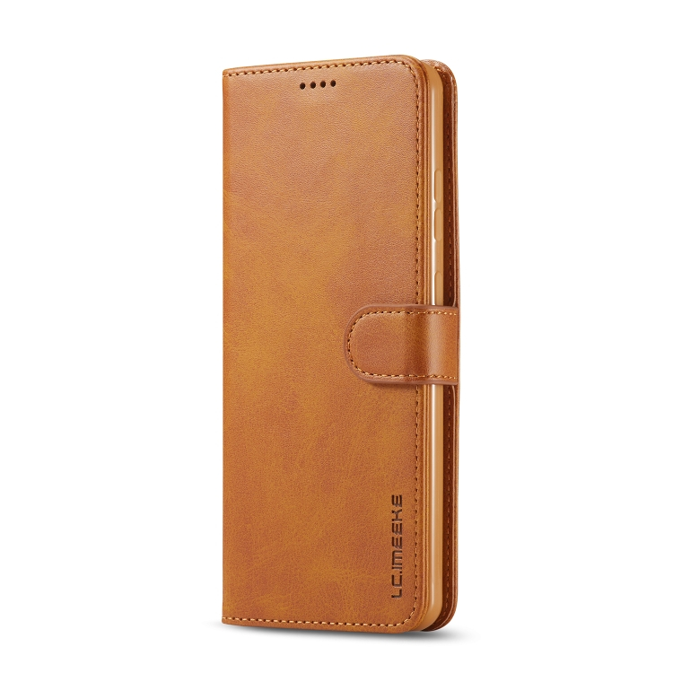 IMEEKE Wallet fedél Xiaomi 11T / 11T Pro világosbarna termék 2. képe