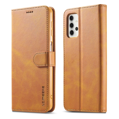 IMEEKE Wallet tok Samsung Galaxy A32 5G világosbarna akciós termékkép 1