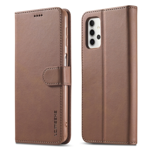 IMEEKE Wallet tok Samsung Galaxy A32 5G sötétbarna akciós termékkép 1