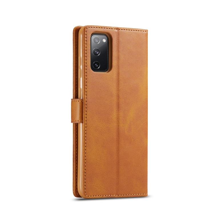 IMEEKE Wallet tok Samsung Galaxy M52 5G világosbarna termék 2. képe