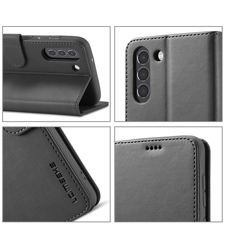 IMEEKE Wallet tok Samsung Galaxy S21 FE 5G fekete termék 2. képe