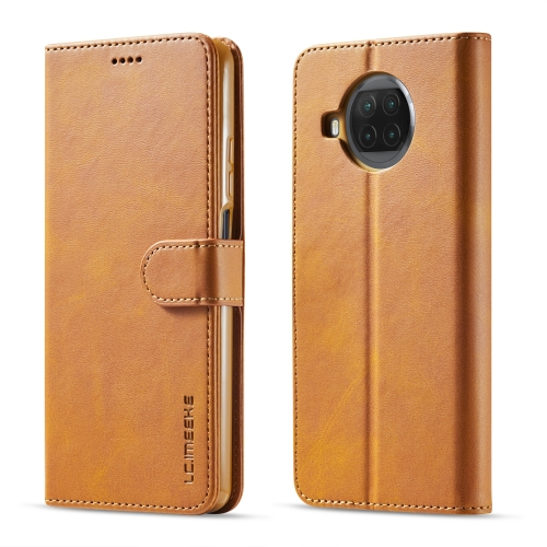 IMEEKE Wallet tok Xiaomi Mi 10T Lite világosbarna akciós termékkép 1