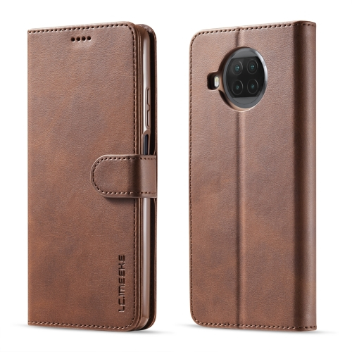 IMEEKE Wallet tok Xiaomi Mi 10T Lite sötétbarna akciós termékkép 1