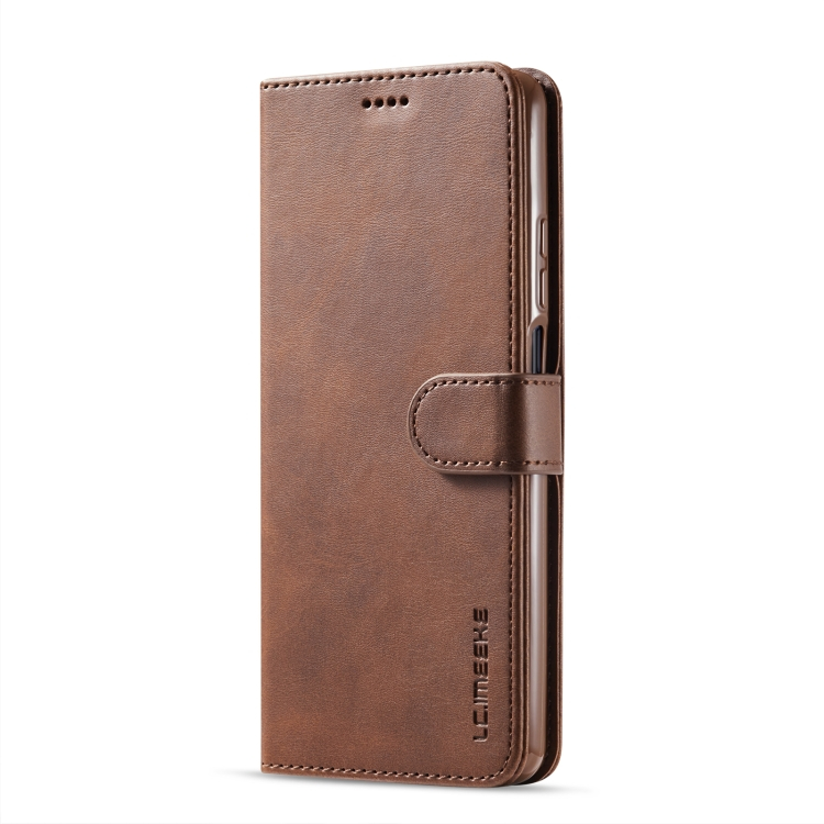 IMEEKE Wallet tok Xiaomi Mi 10T Lite sötétbarna termék 2. képe