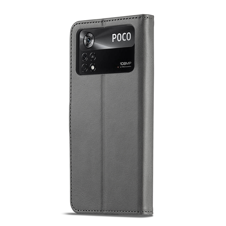 IMEEKE Wallet tok Xiaomi Poco M4 Pro szürke termék 2. képe