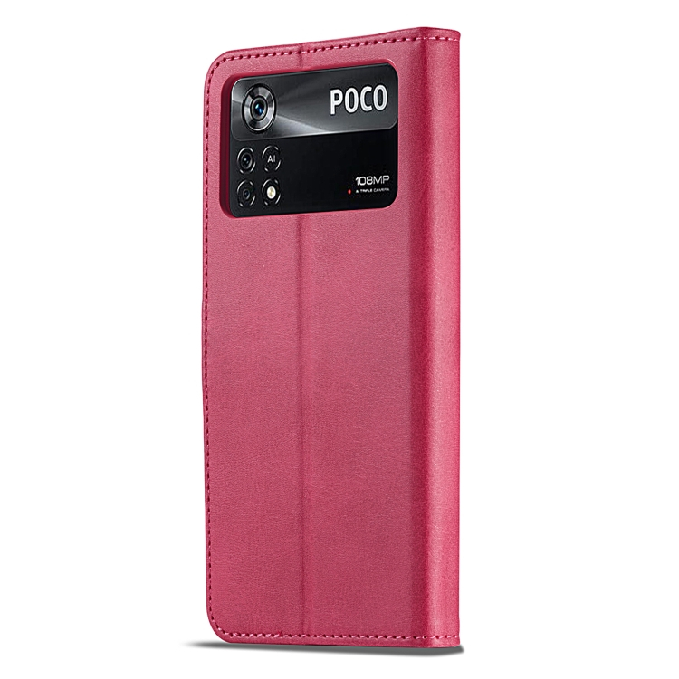 IMEEKE Wallet tok Xiaomi Poco M4 Pro rózsaszín termék 2. képe