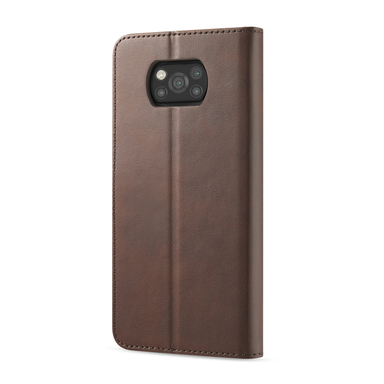 IMEEKE Wallet fedelet Xiaomi Poco X3 NFC / X3 Pro sötétbarna termék 2. képe