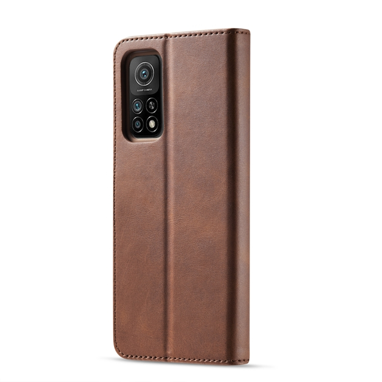 IMEEKE Wallet fedél Xiaomi Redmi Note 10 5G / Poco M3 Pro sötétbarna termék 2. képe