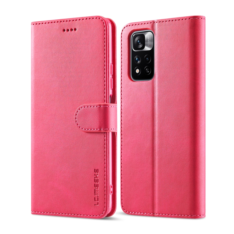 IMEEKE Wallet tok Xiaomi Redmi Note 11 Pro+ 5G rózsaszín termék 2. képe