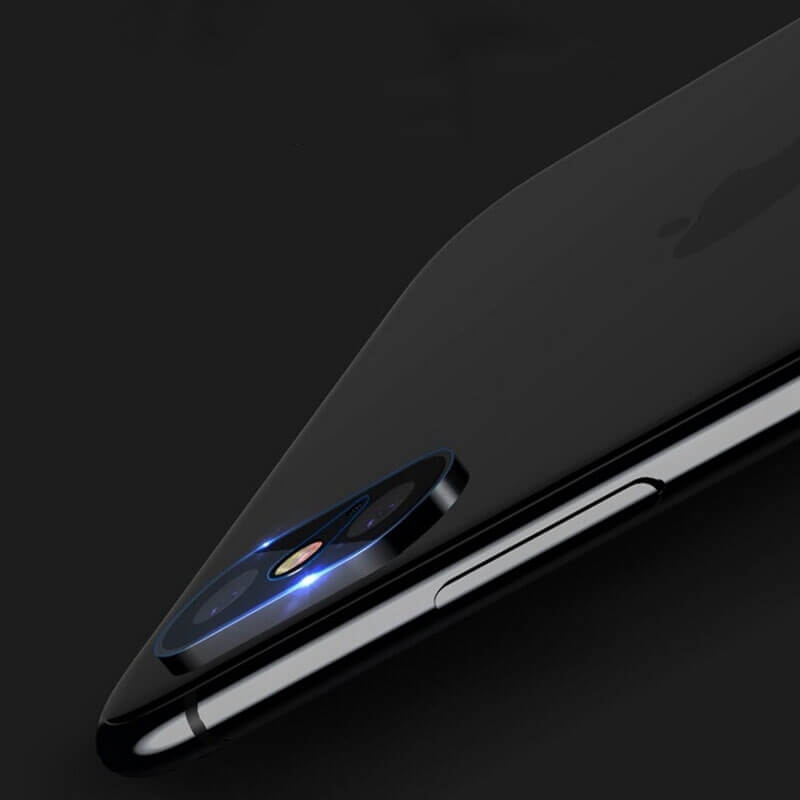 Ochranné sklo pre fotoaparát s rámikom Apple iPhone X / XS / XS Max strieborný termék 2. képe